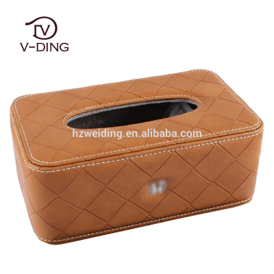 Pu leather car tissue box