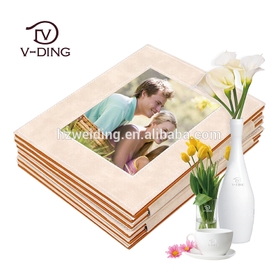 pu leather photo frame for gift